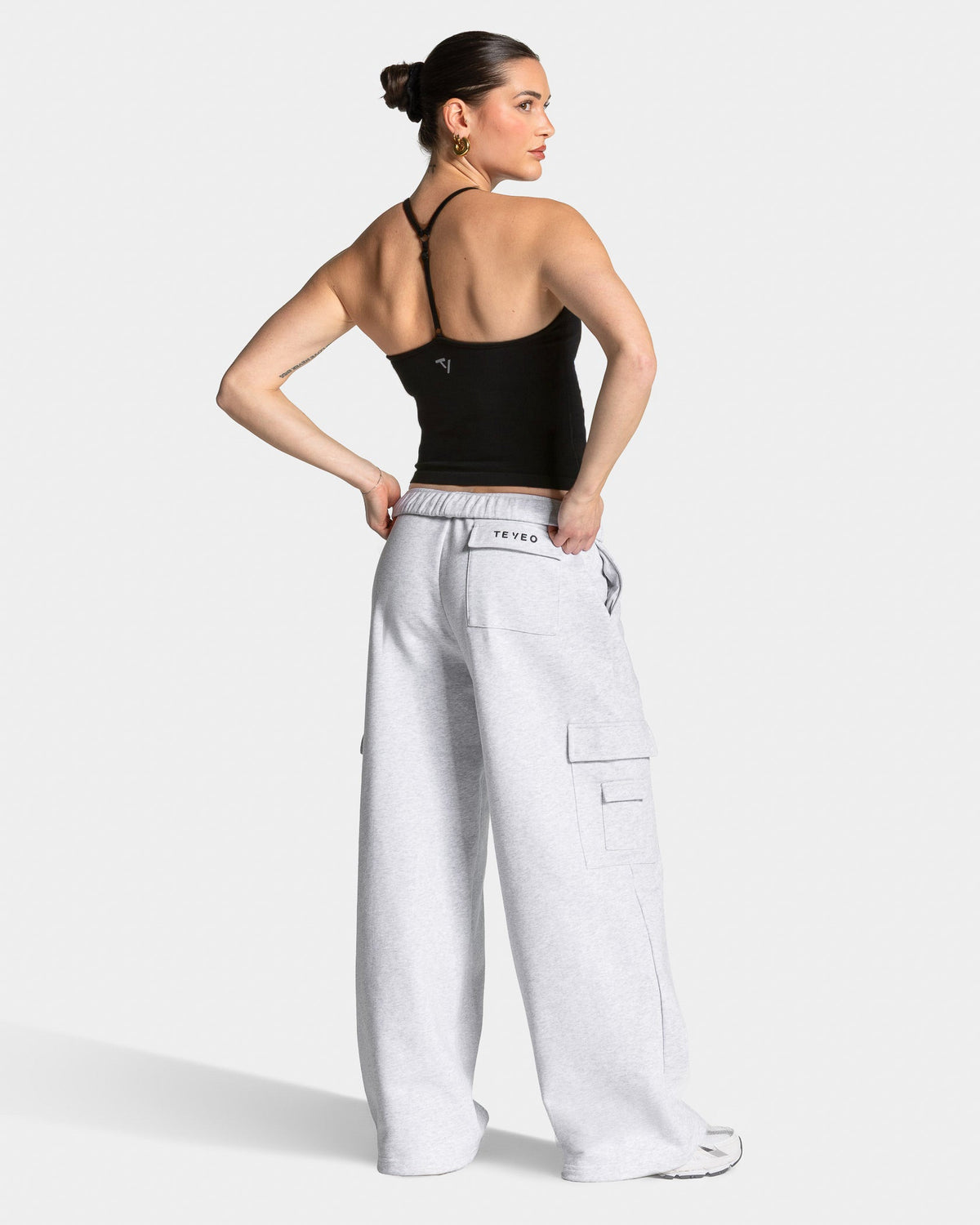 Wide Leg Lift Cargo pantalon de jogging "Blanc#FFFFFF Meliert"