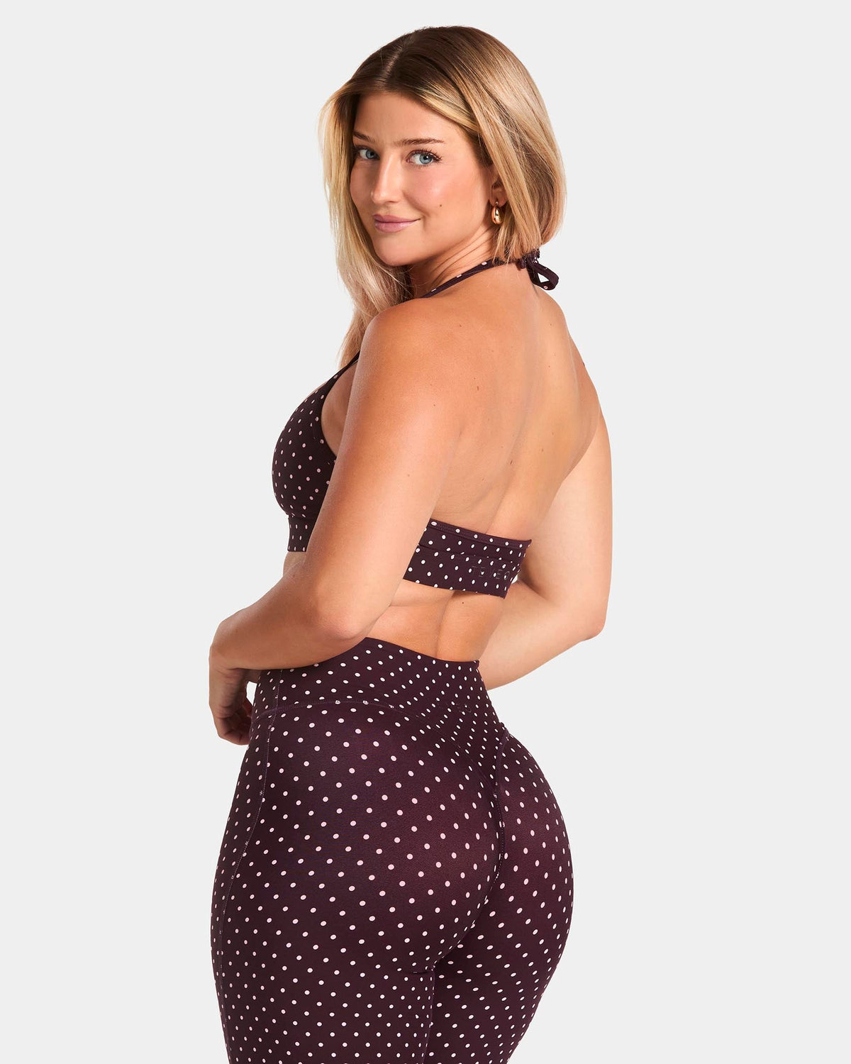 Brassière dos nu Allrounder « pois merlot »