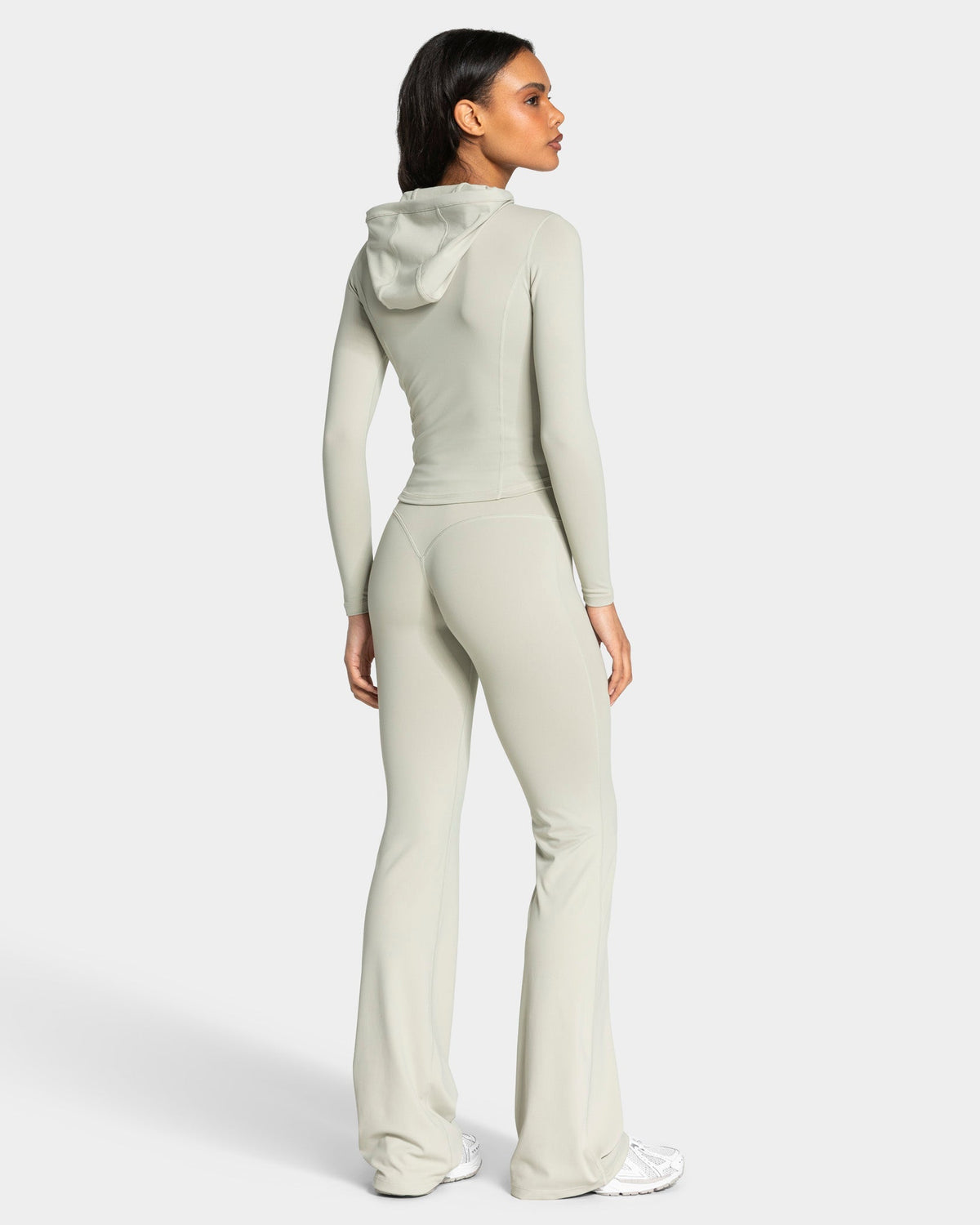 Veste de sport zippée sculptante à capuche Allrounder « pistache/dorée »