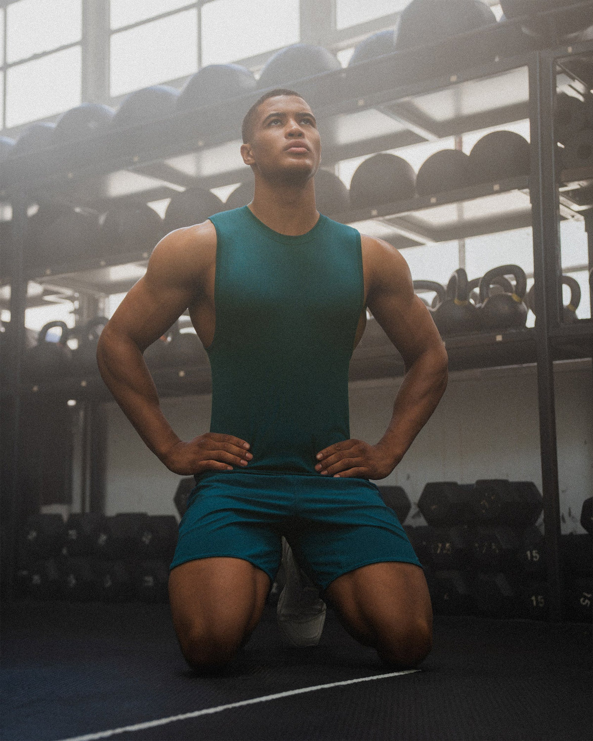 Débardeur moulant Training « Bleu sarcelle »