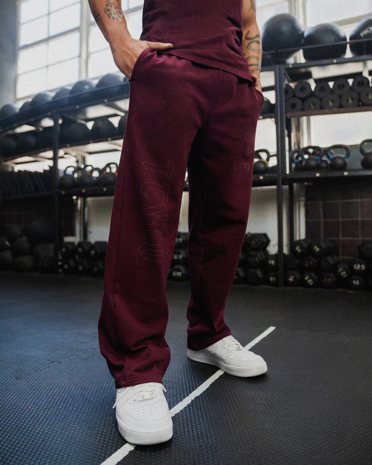 Pantalon de jogging Straight Leg Training « Merlot »