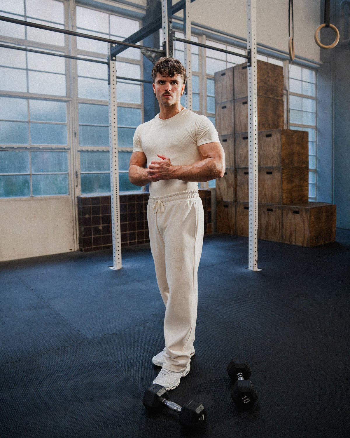 Pantalon de jogging Straight Leg Training « Cream »