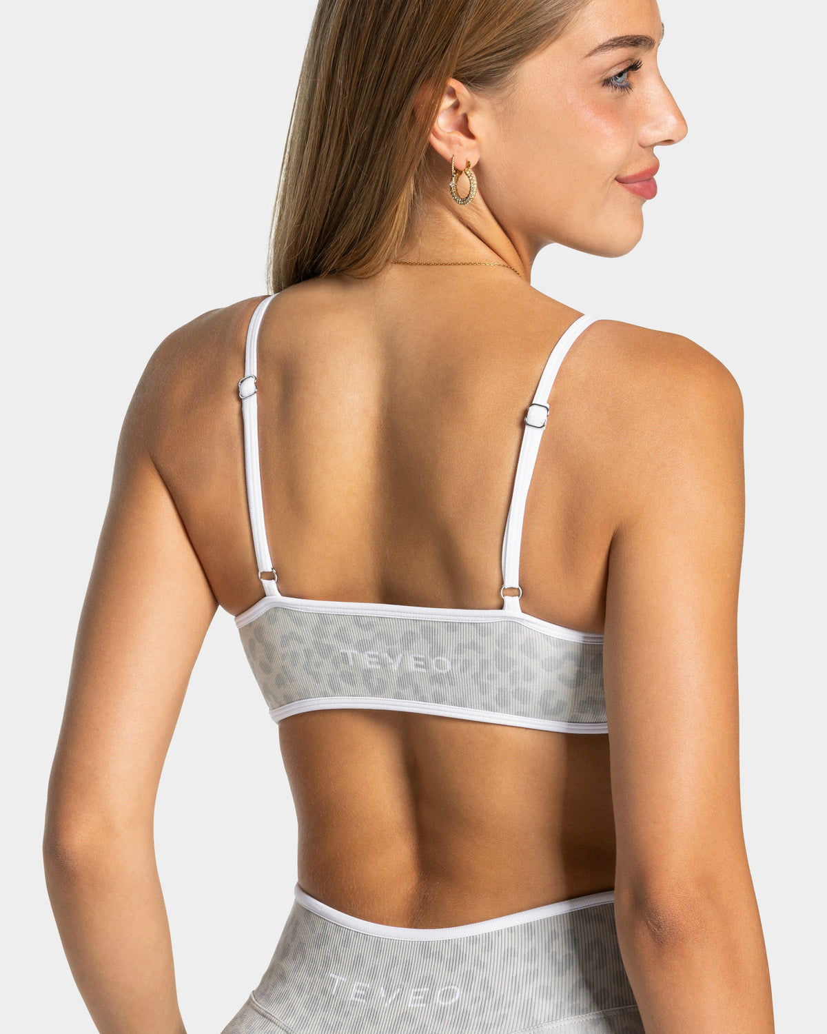 Brassière Contrastline « léopard gris clair »