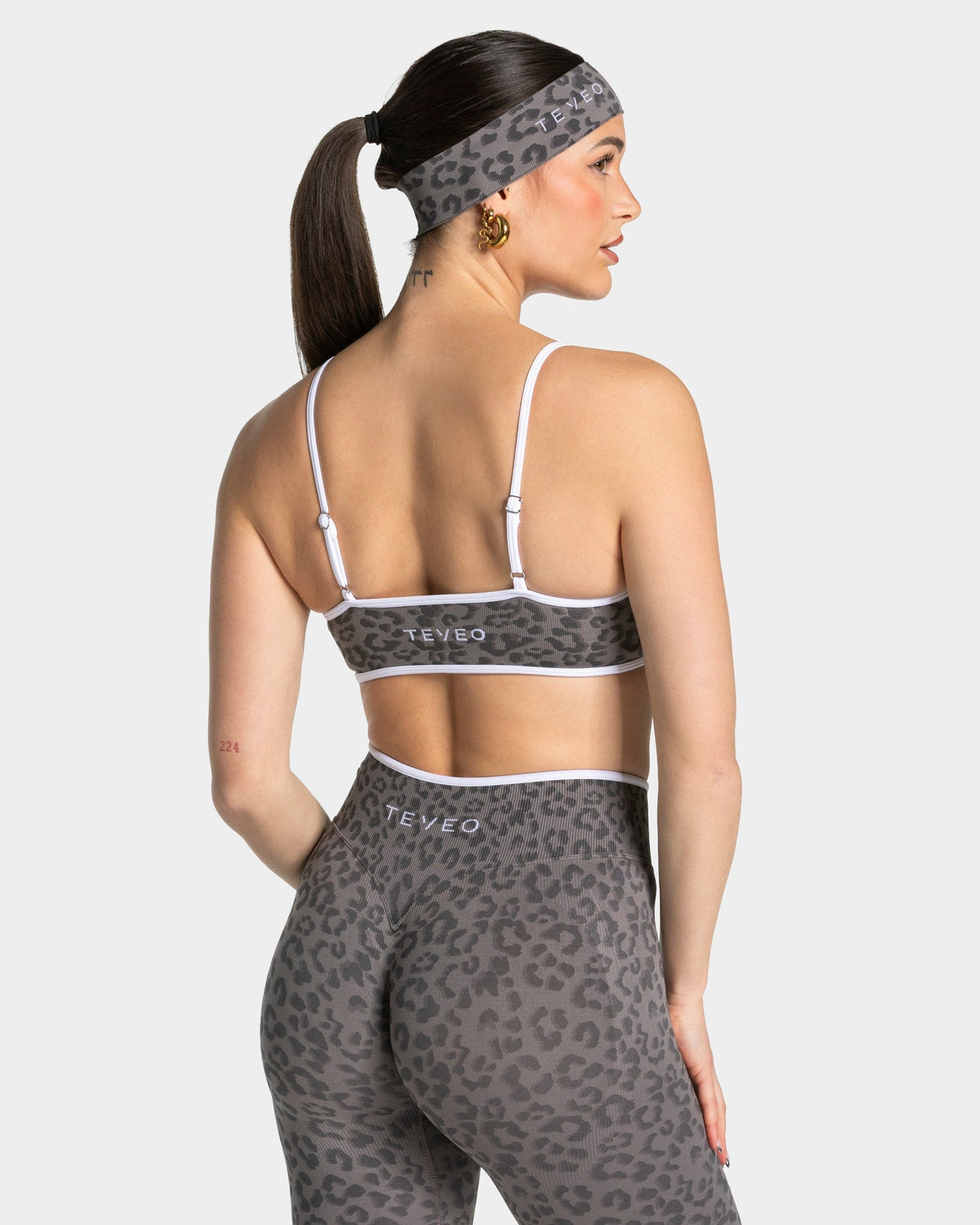 Brassière Contrastline « léopard graphite »