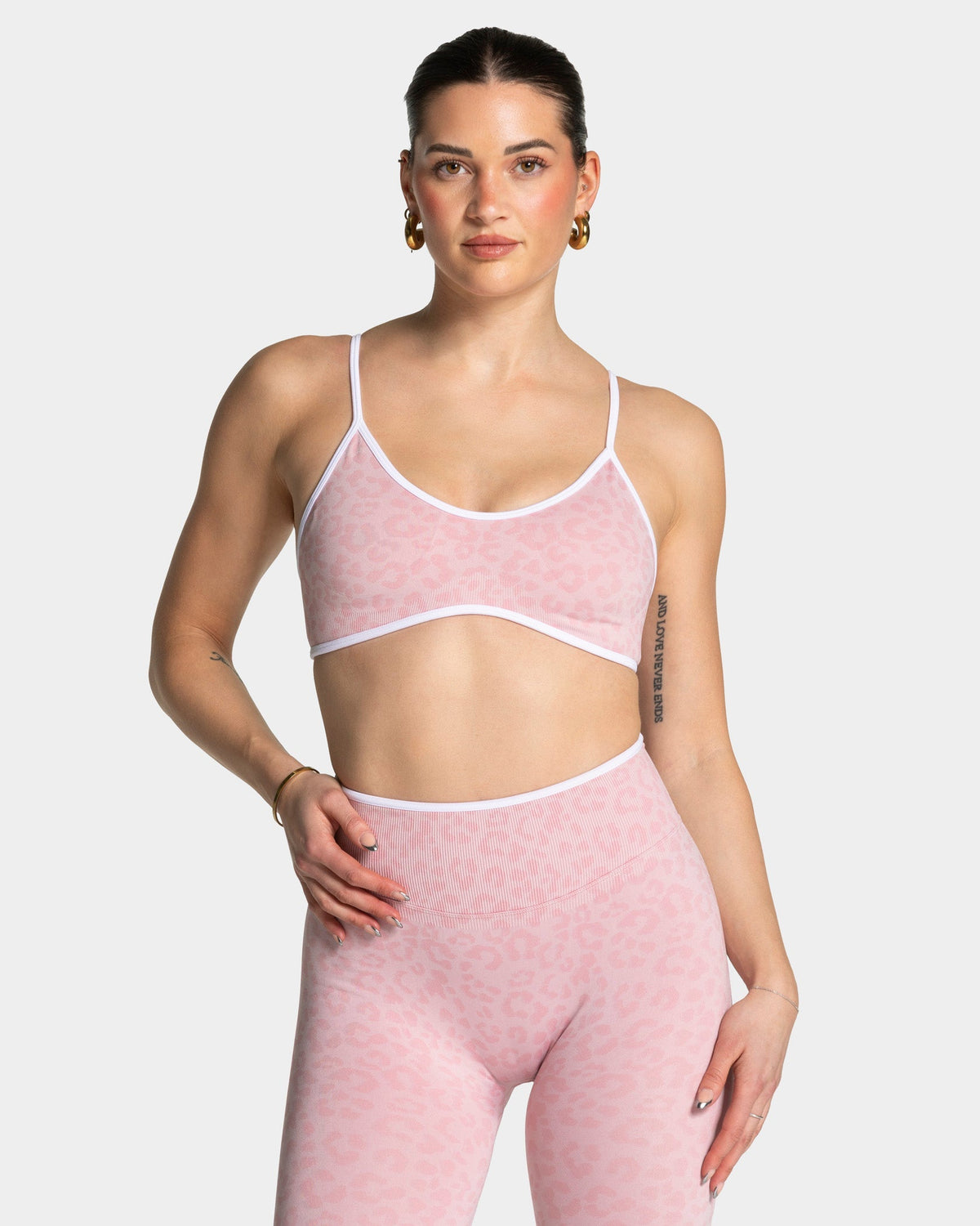 Brassière Contrastline « léopard rose »