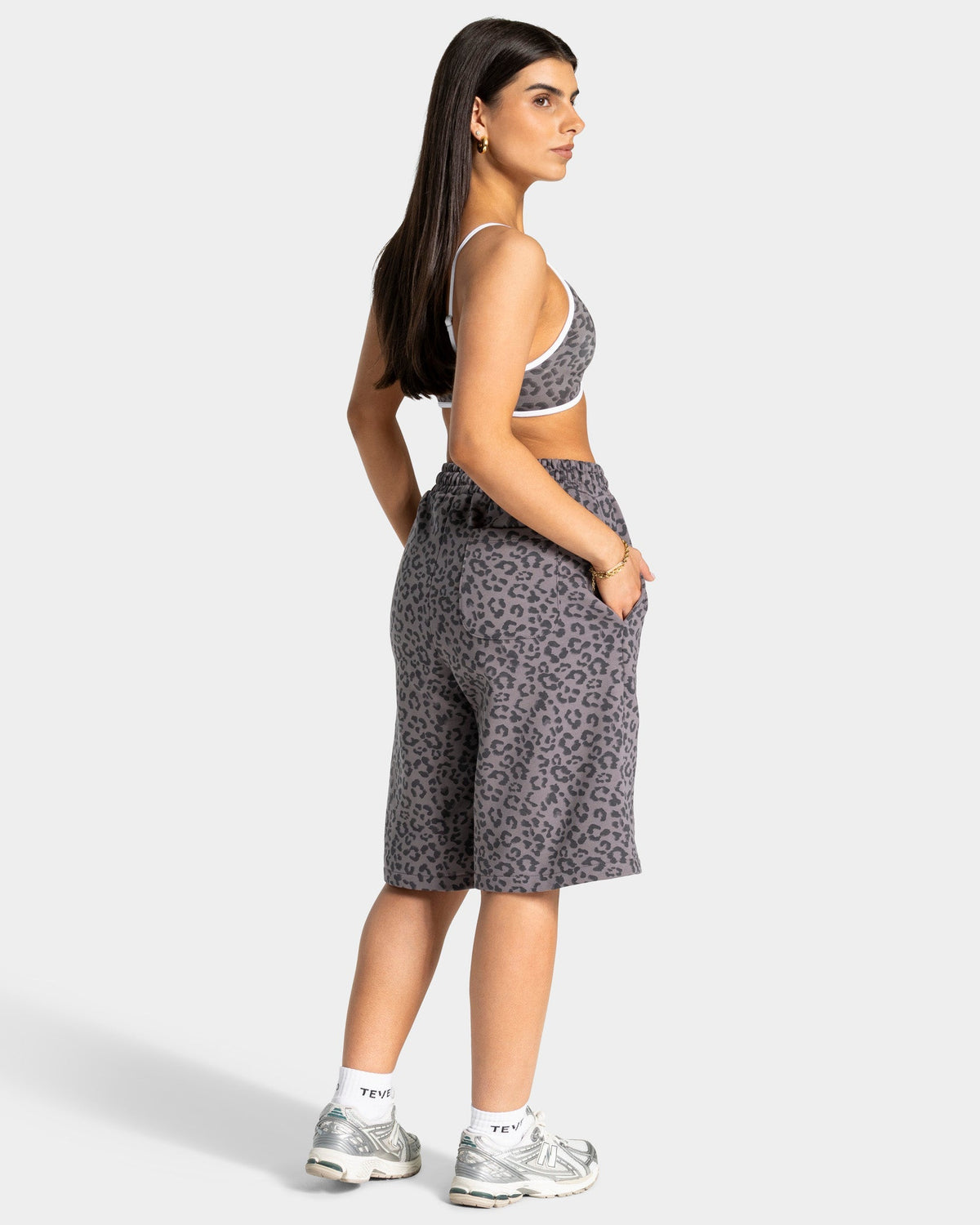 Jort oversize Contrastline « Léopard graphite »
