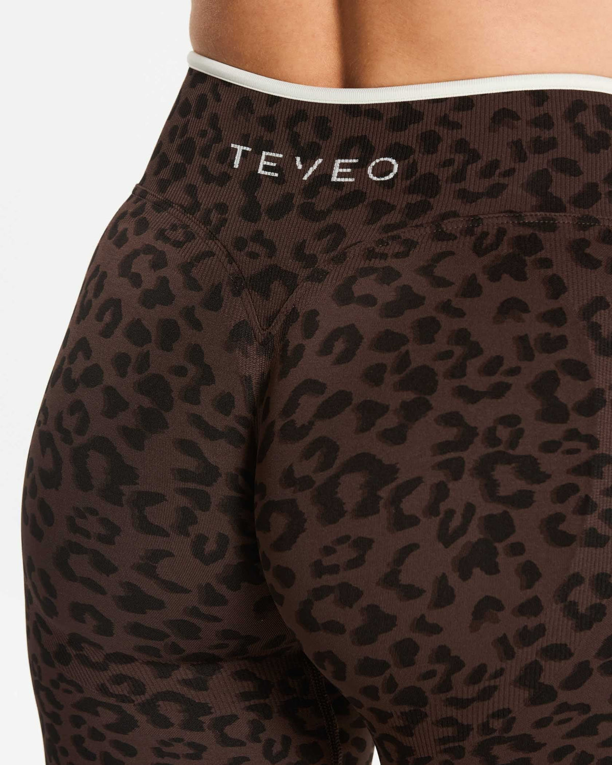 Pantalon Straight Leg Sculpt Scrunch Contrastline standard « Léopard Espresso »