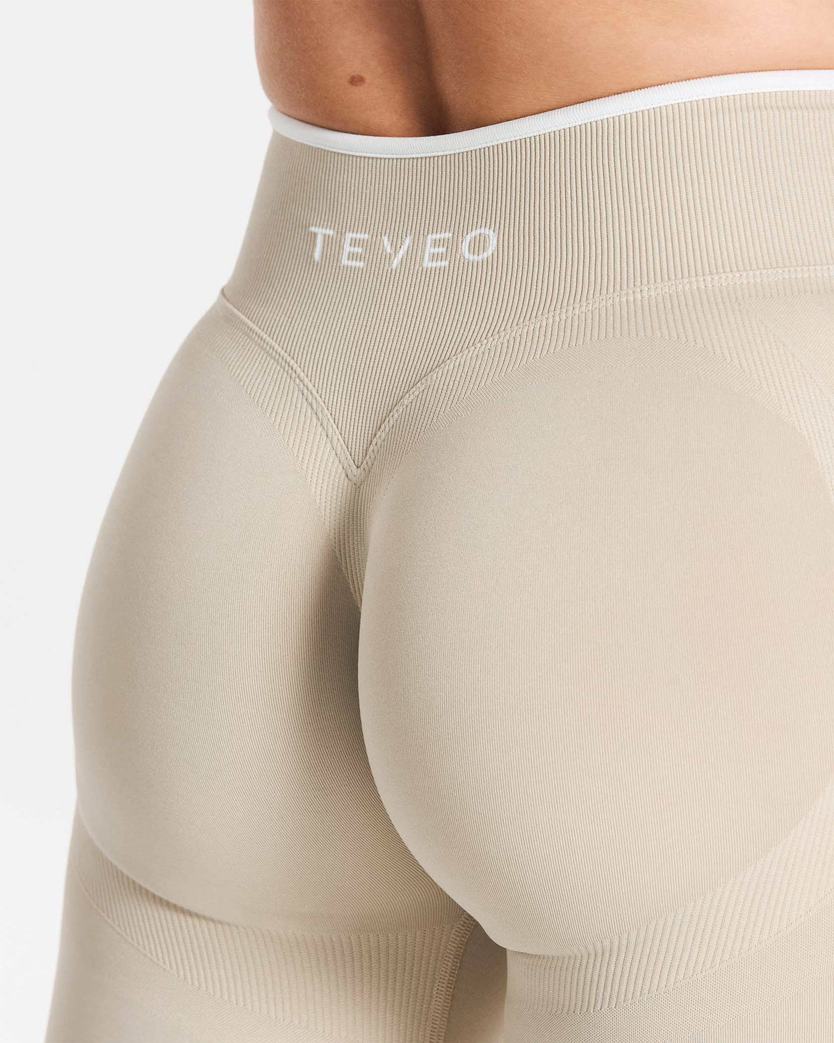 Legging évasé standard Sculpt Scrunch Contrastline « Cream »