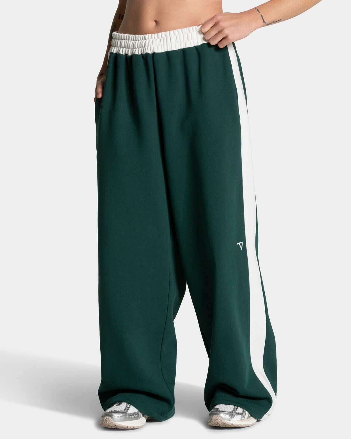 Pantalon de jogging Wide Leg Football « Vert foncé »