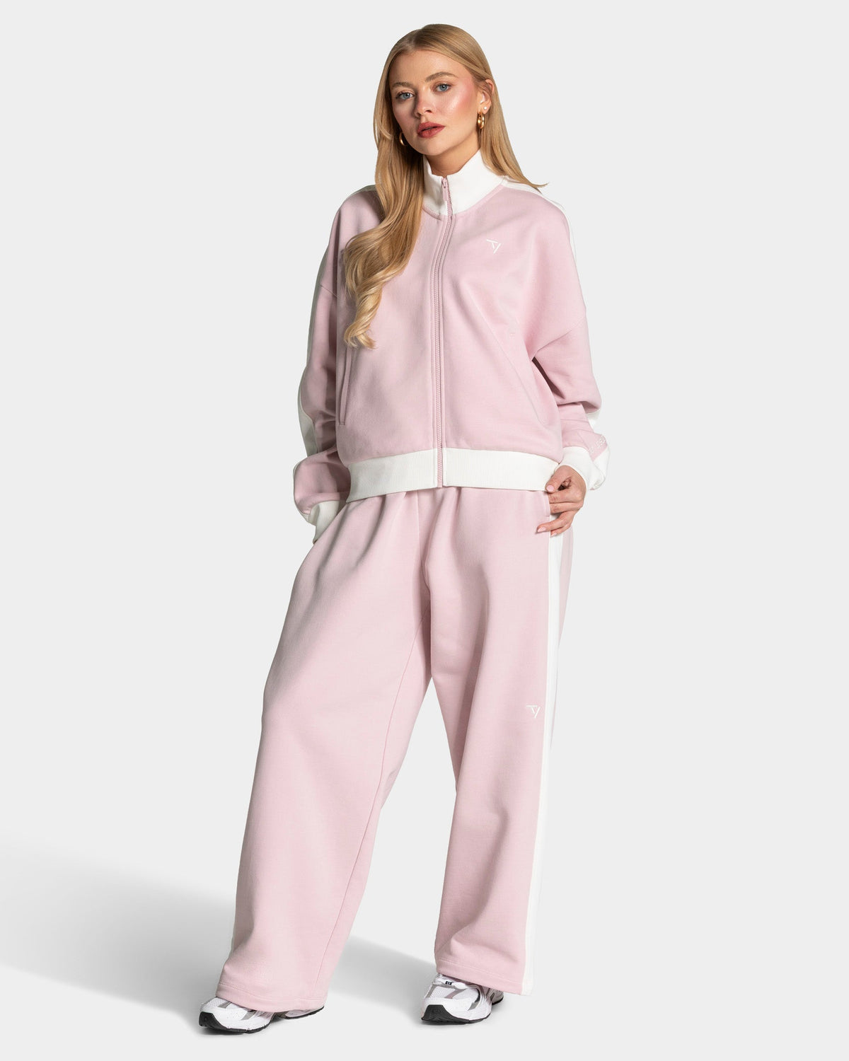 Pantalon de jogging Wide Leg Football « Rose »