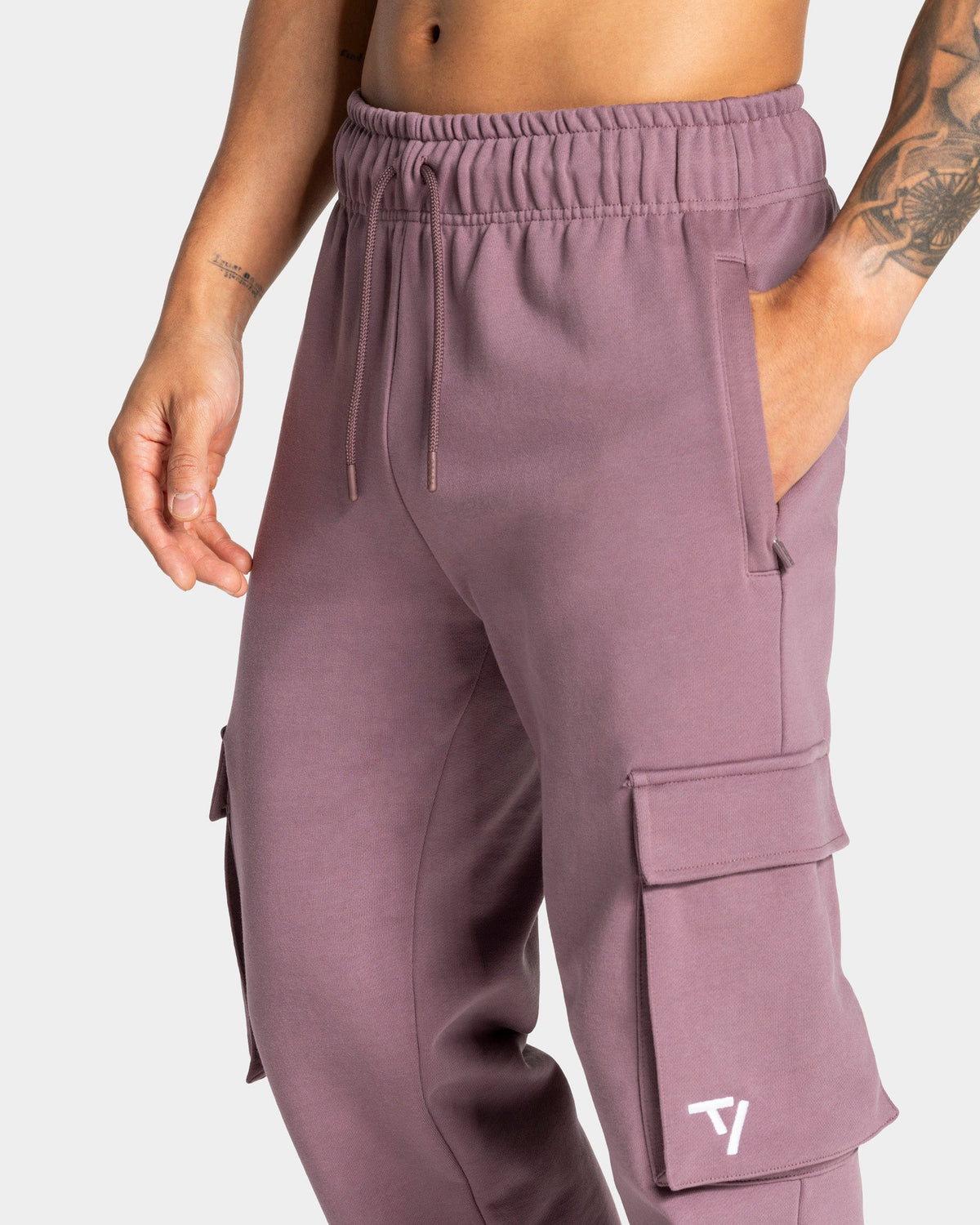 Pantalon de jogging cargo jambe large Lift « Mauve »