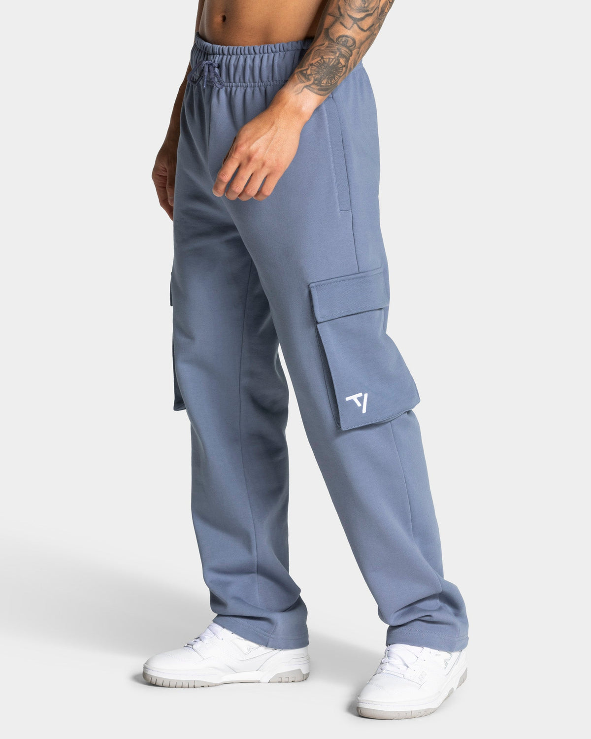 Pantalon de jogging cargo jambe large Lift « Bleu acier »