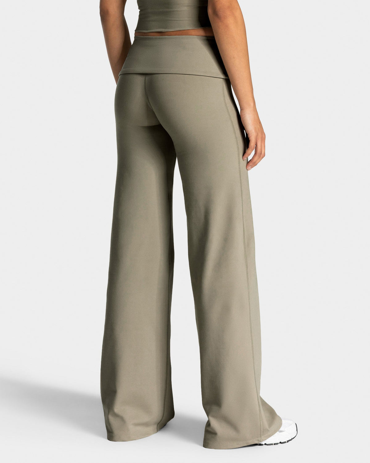 Pantalon à jambe droite Mellow Fold Over Regular « kaki »