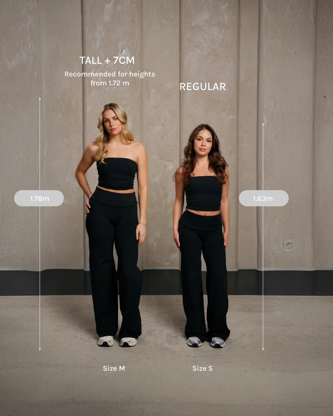 Pantalon à jambe droite et coupe longue Mellow Fold Over « moka »
