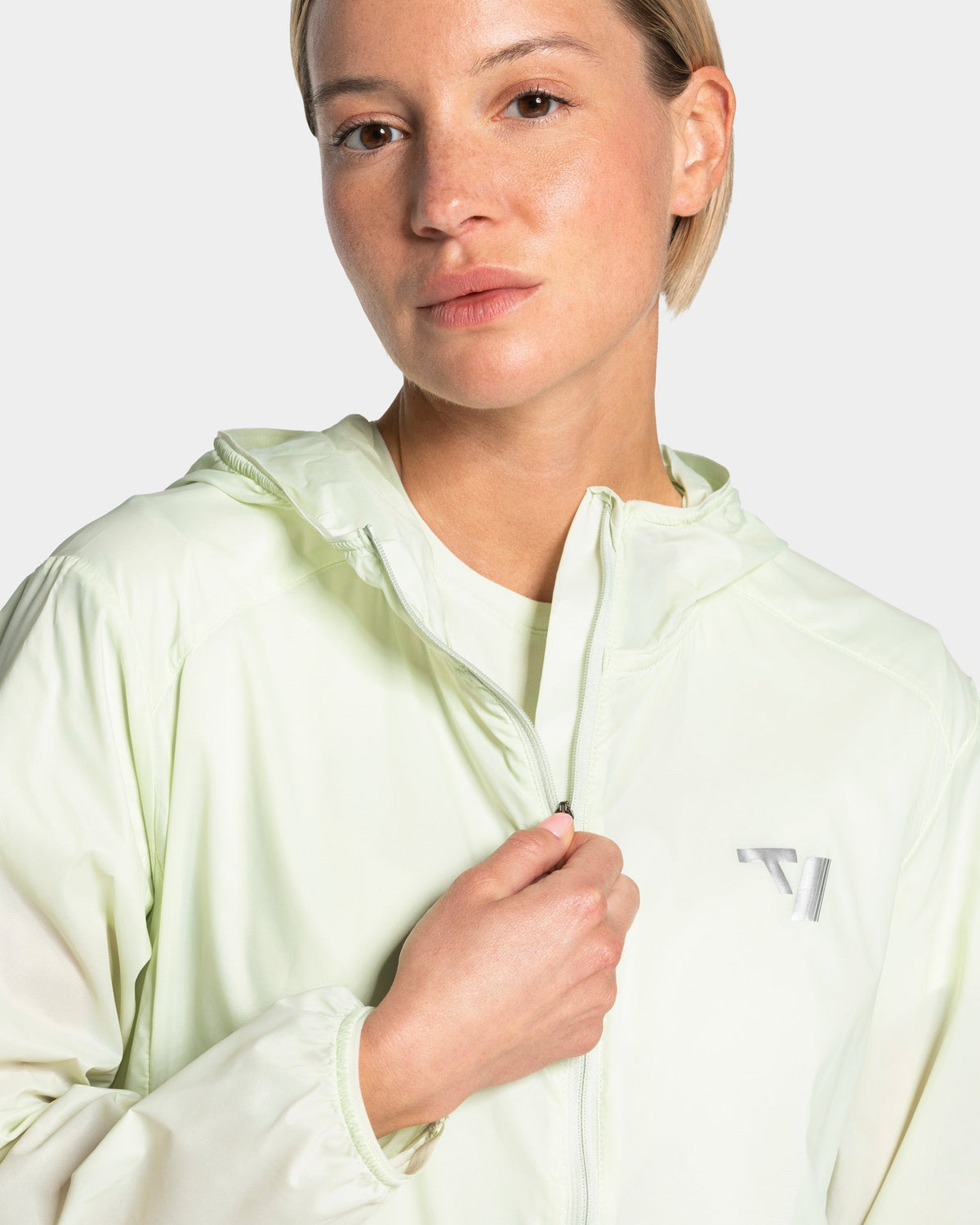 Veste de sport zippée et légère RUN « Ice Mint »