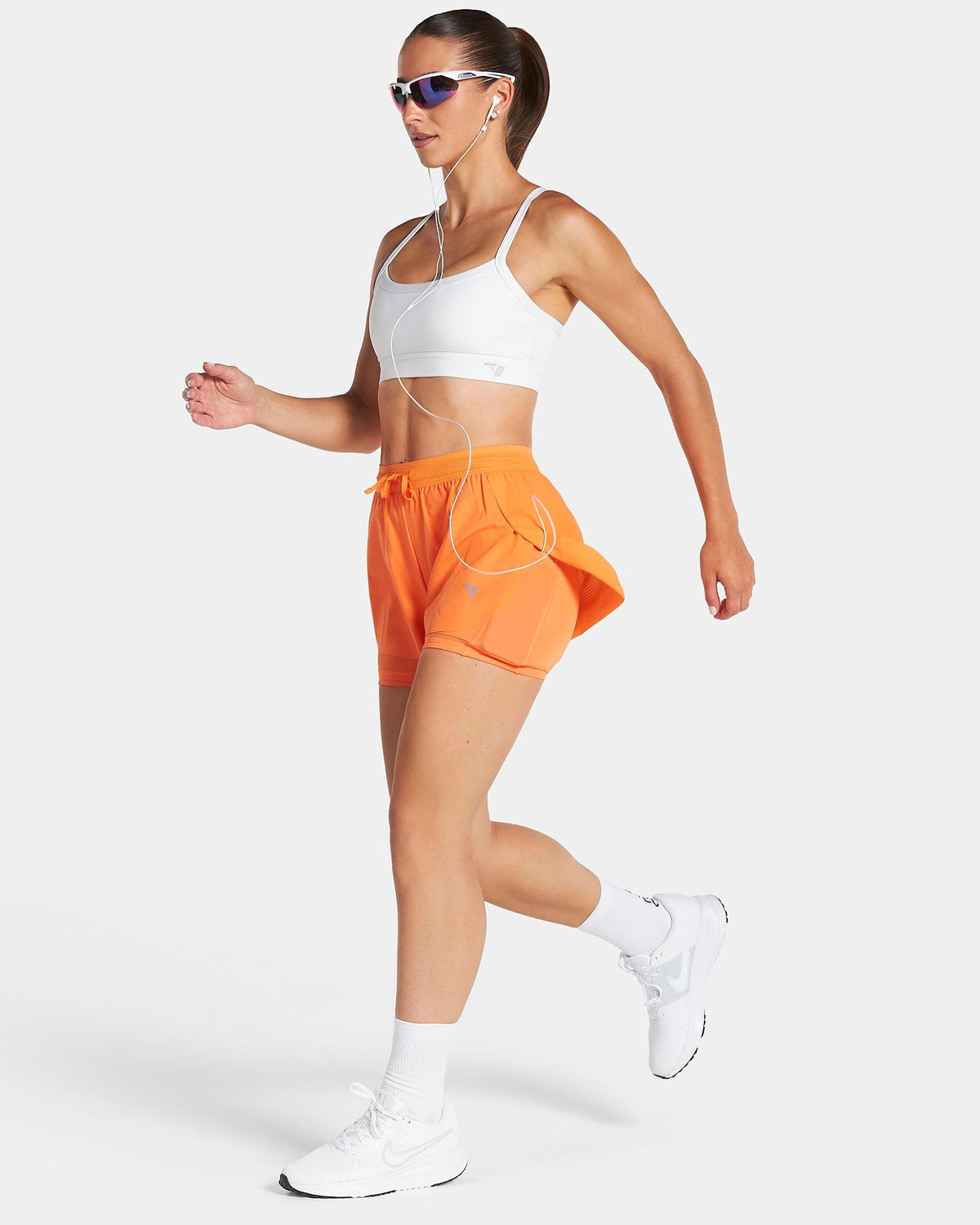 Short 2-en-1 RUN 5 pouces « Abricot »