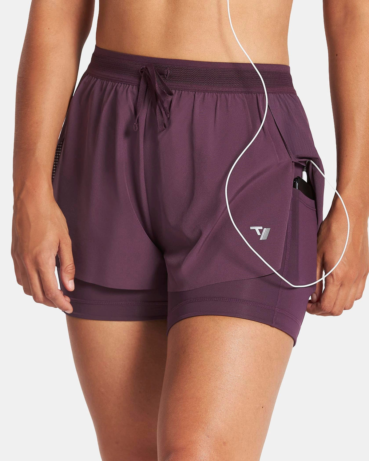 Short 2-en-1 RUN 5 pouces « Dusty Purple »