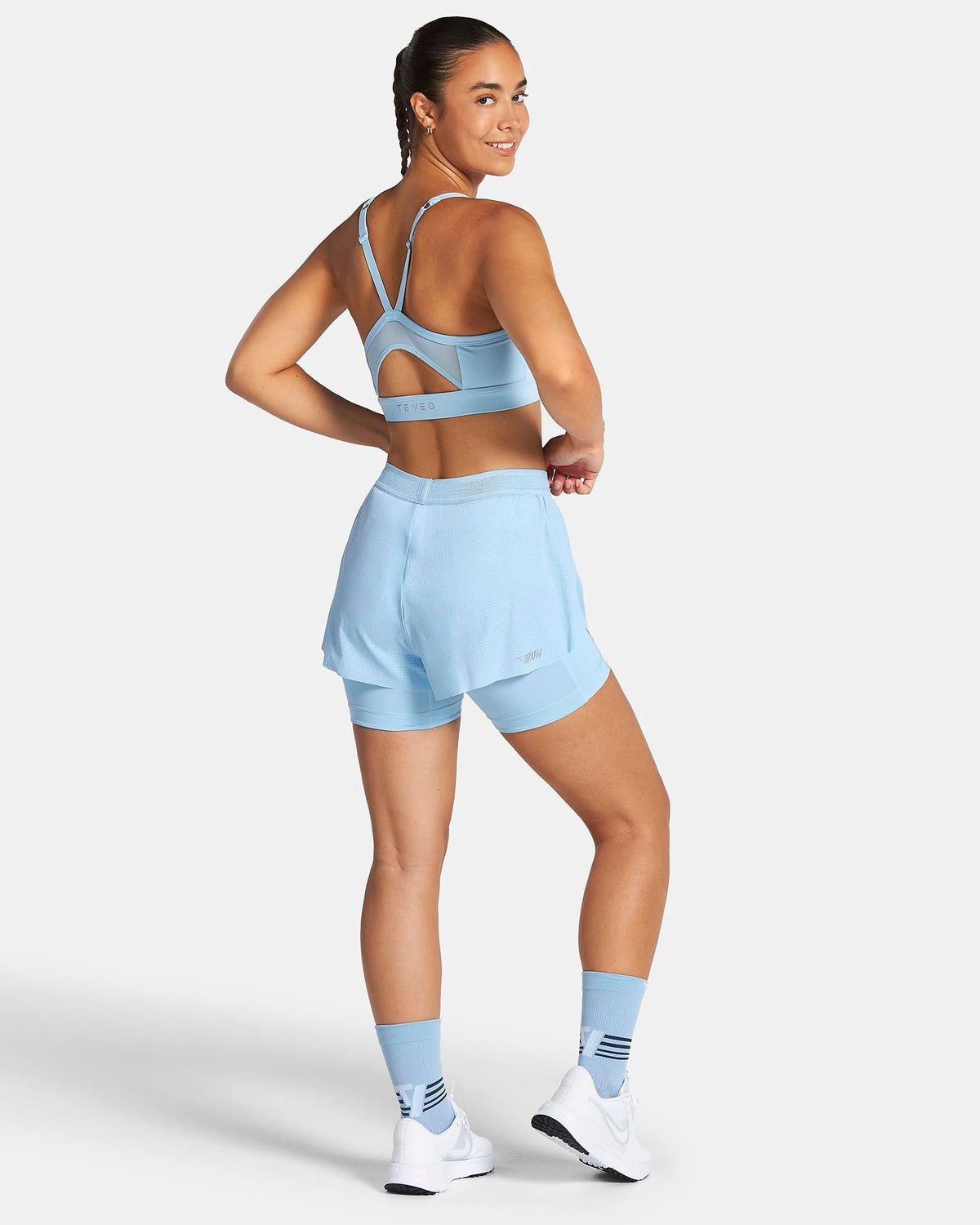 Short 2-en-1 RUN 5 pouces « Ice Blue »