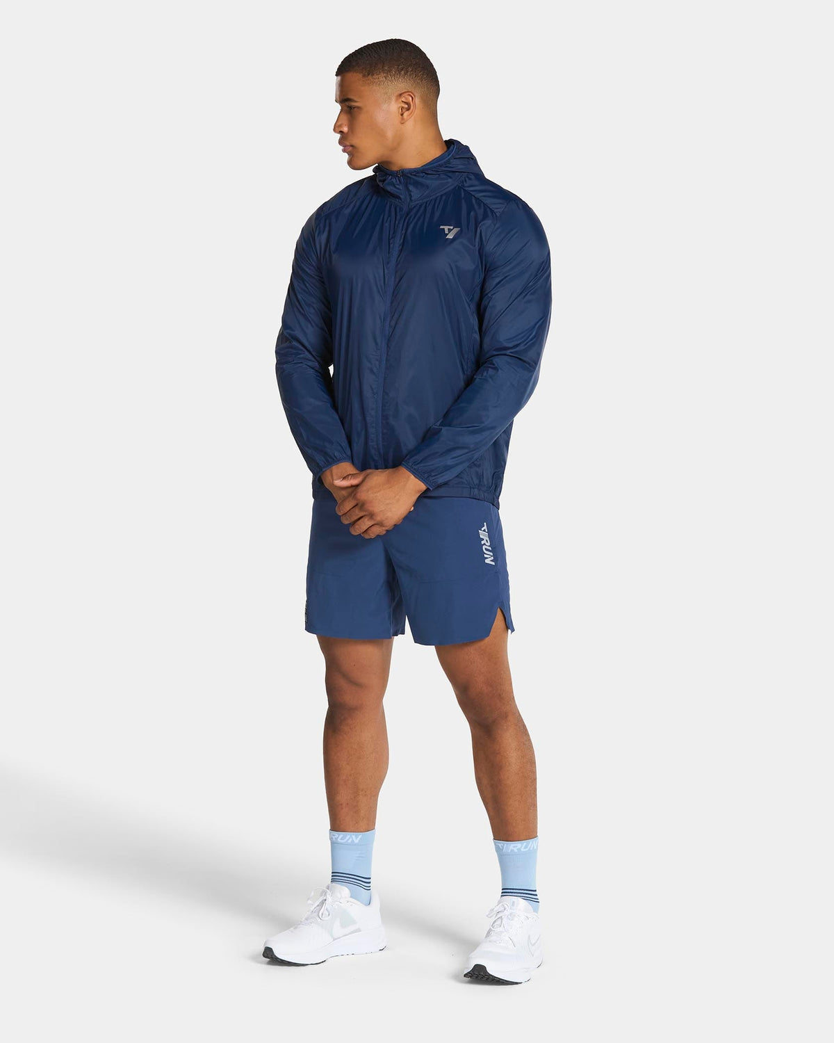 Veste de sport zippée et légère RUN « bleu foncé »