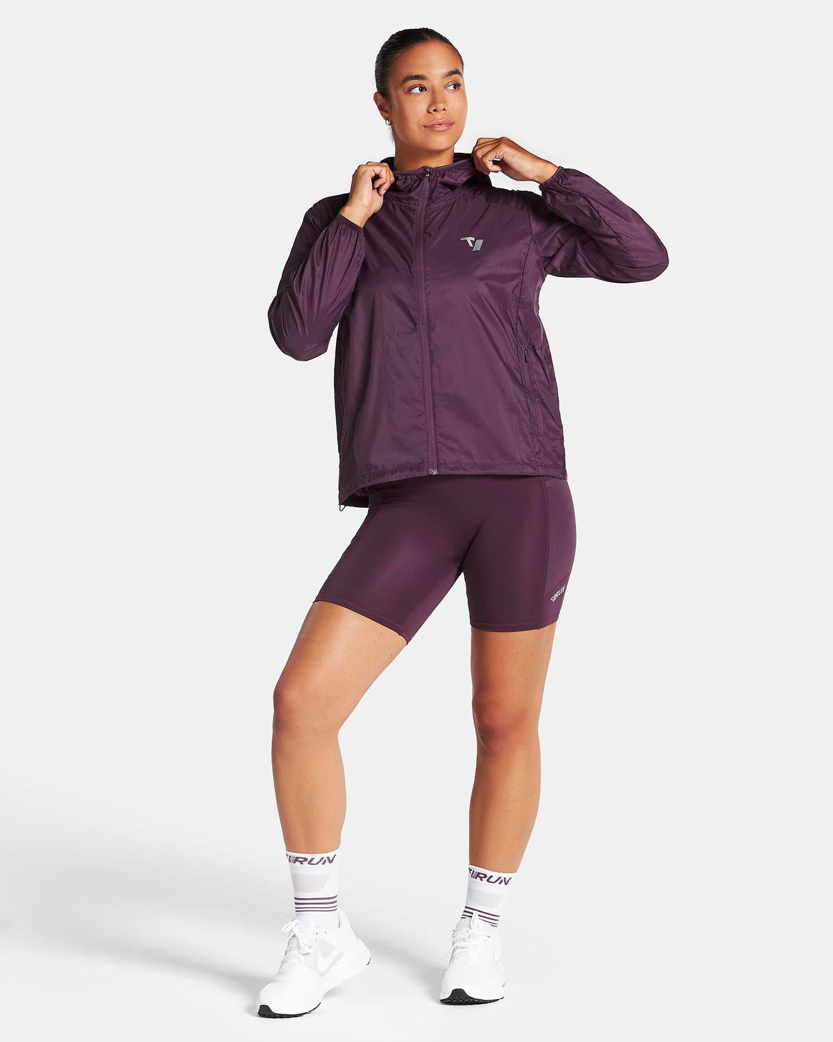 Veste de sport zippée et légère RUN « Dusty Purple »