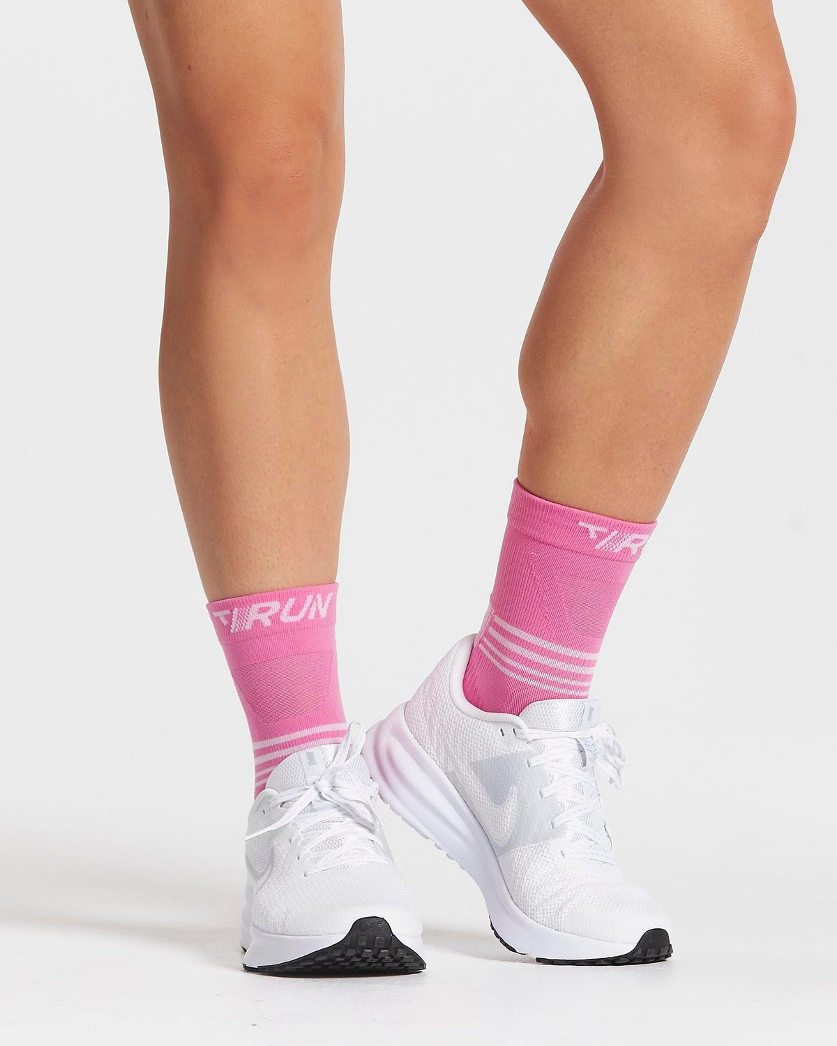 Chaussettes Performance RUN (2 paires) « Boost Pink - blanc »