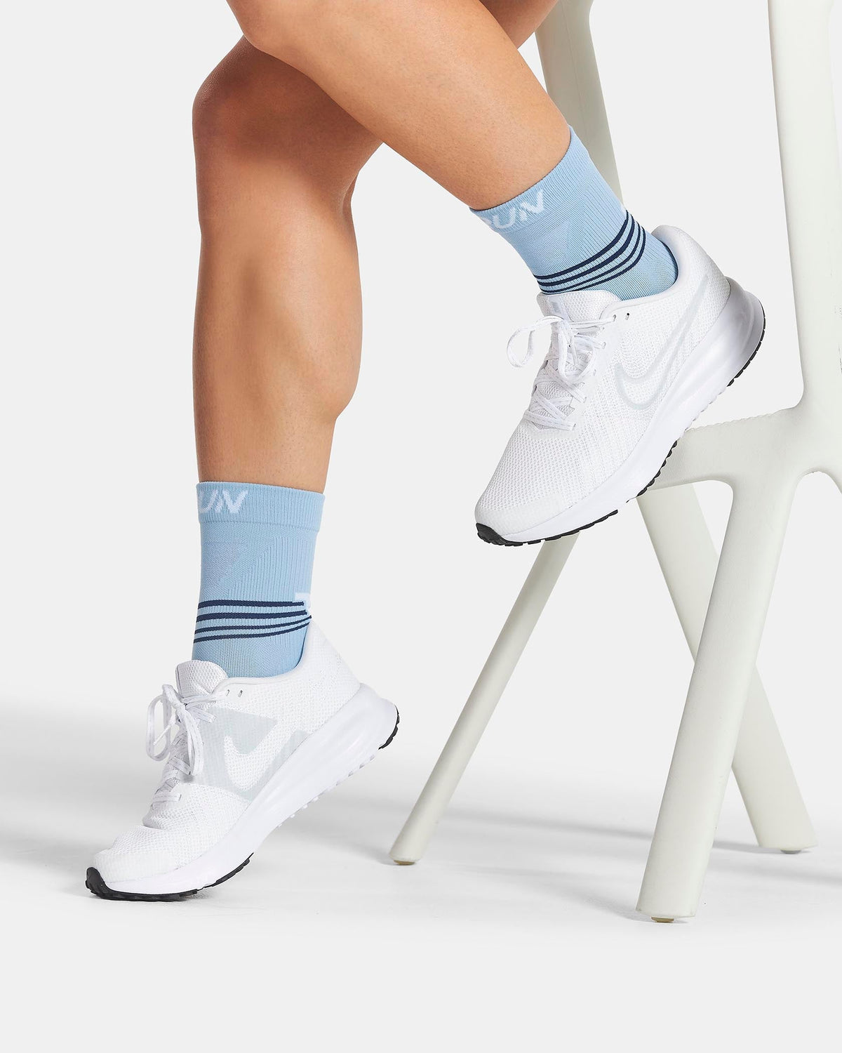 Chaussettes Performance RUN (2 paires) « Ice Blue - blanc »