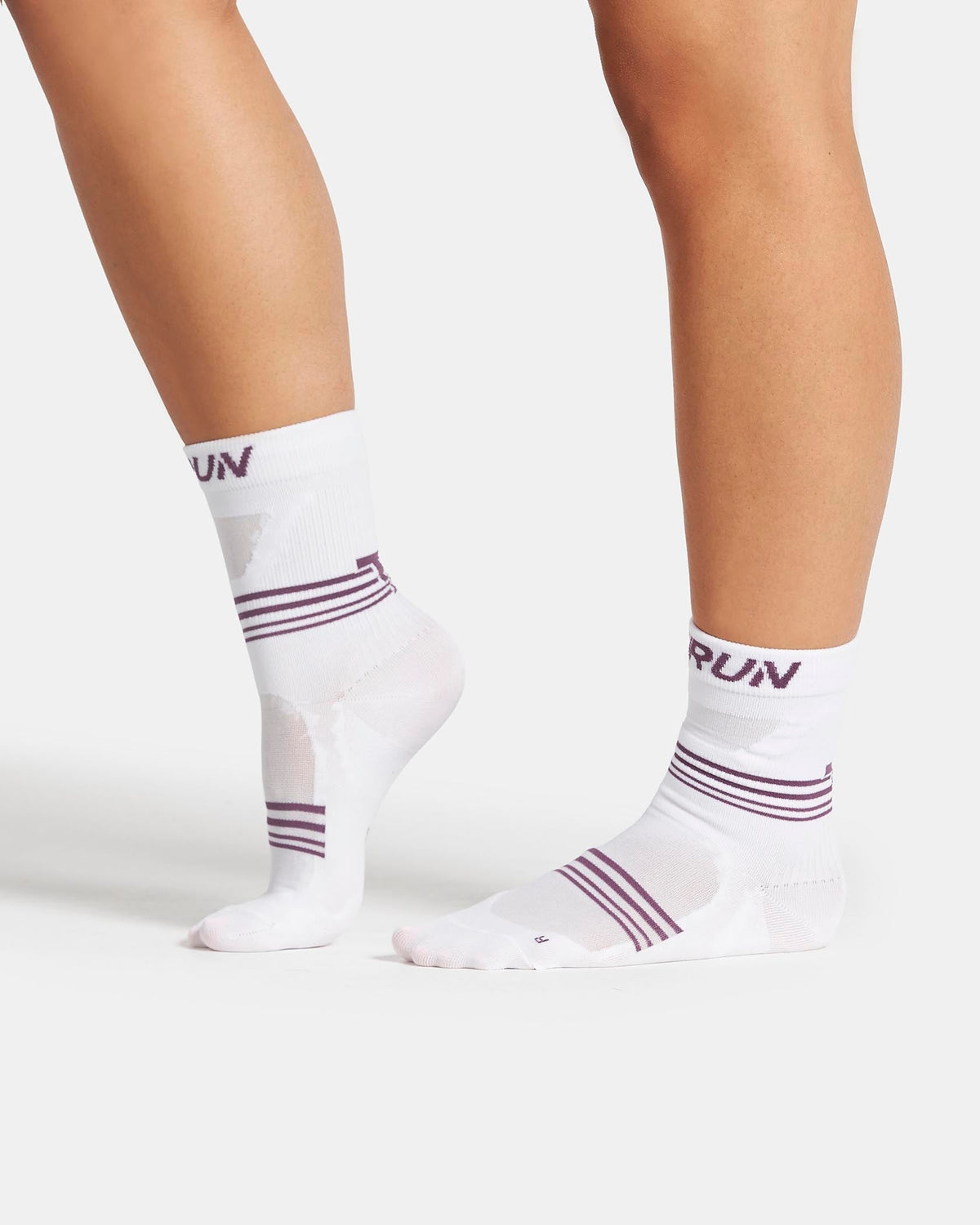 Chaussettes Performance RUN (2 paires) « blanc - Dusty Purple »
