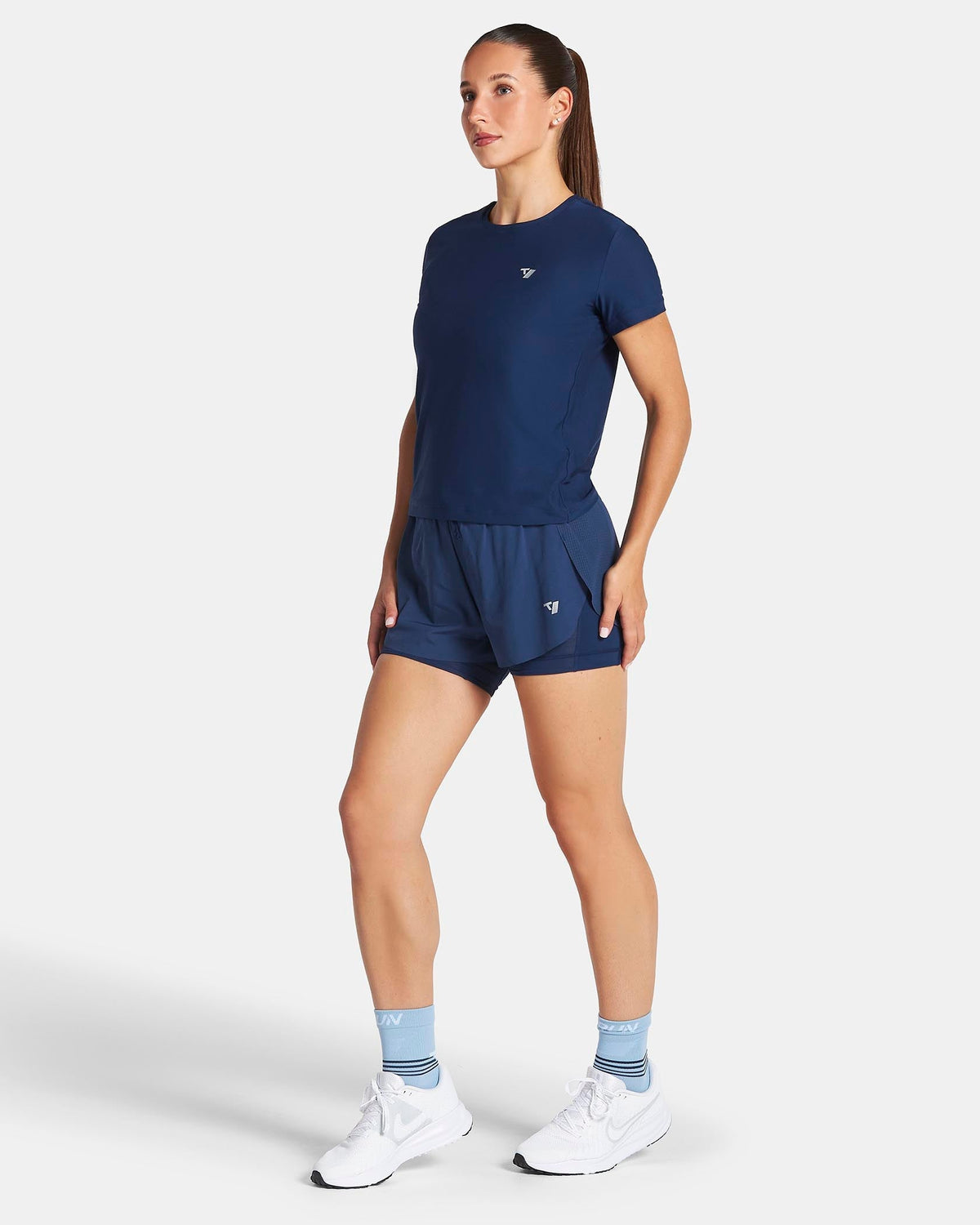 T-shirt RUN « bleu foncé »