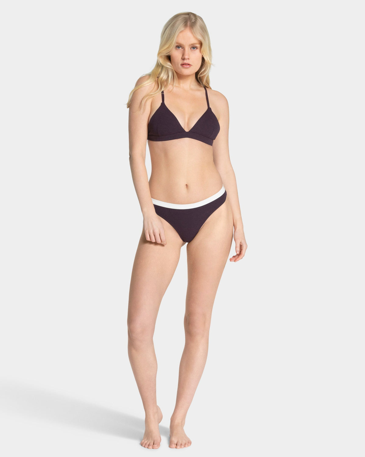 Brassière côtelée Soft « Blackberry »