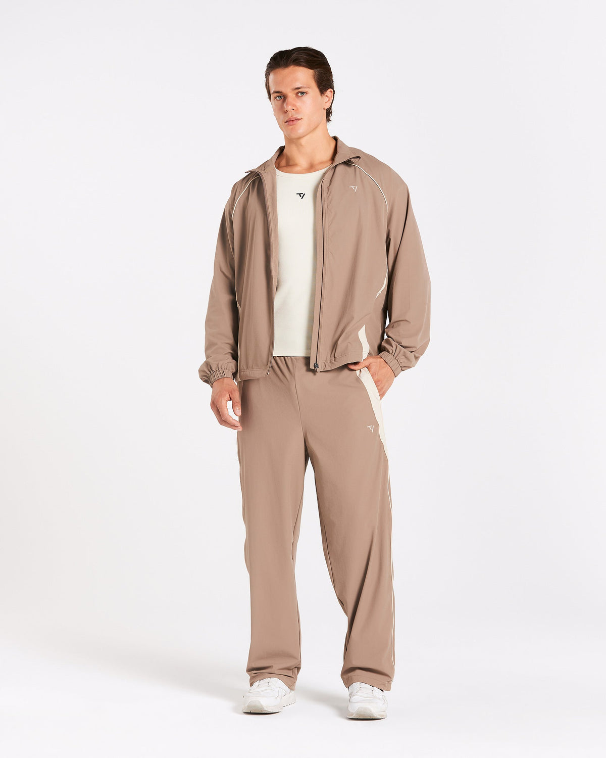 Pantalon à jambe droite Track « Hazelnut »