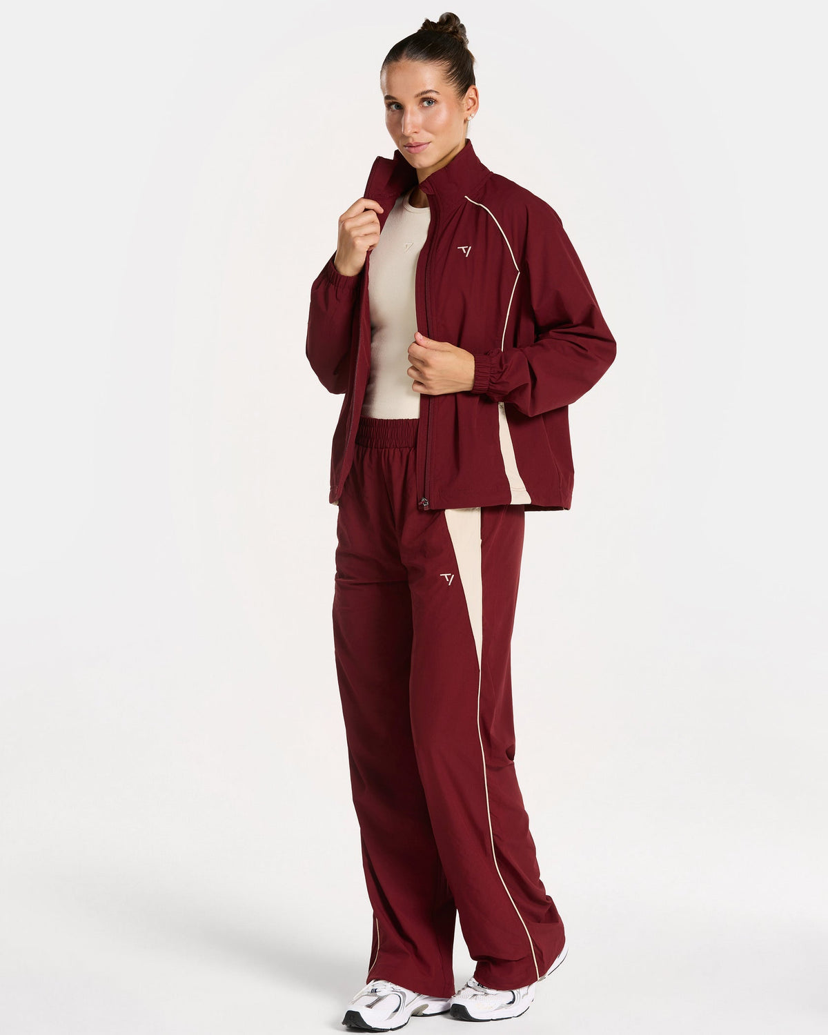 Veste de sport zippée Track « bordeaux »