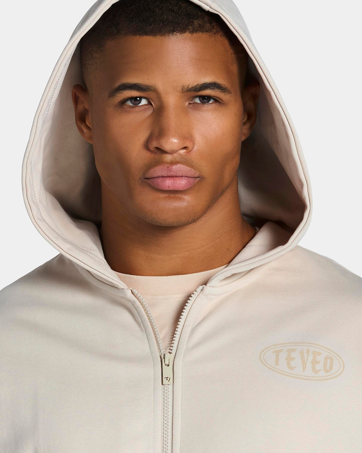 Sweat à capuche zippé Training « Cream »