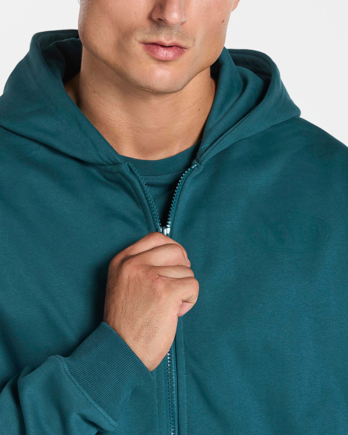 Sweat à capuche zippé Training « Bleu sarcelle »