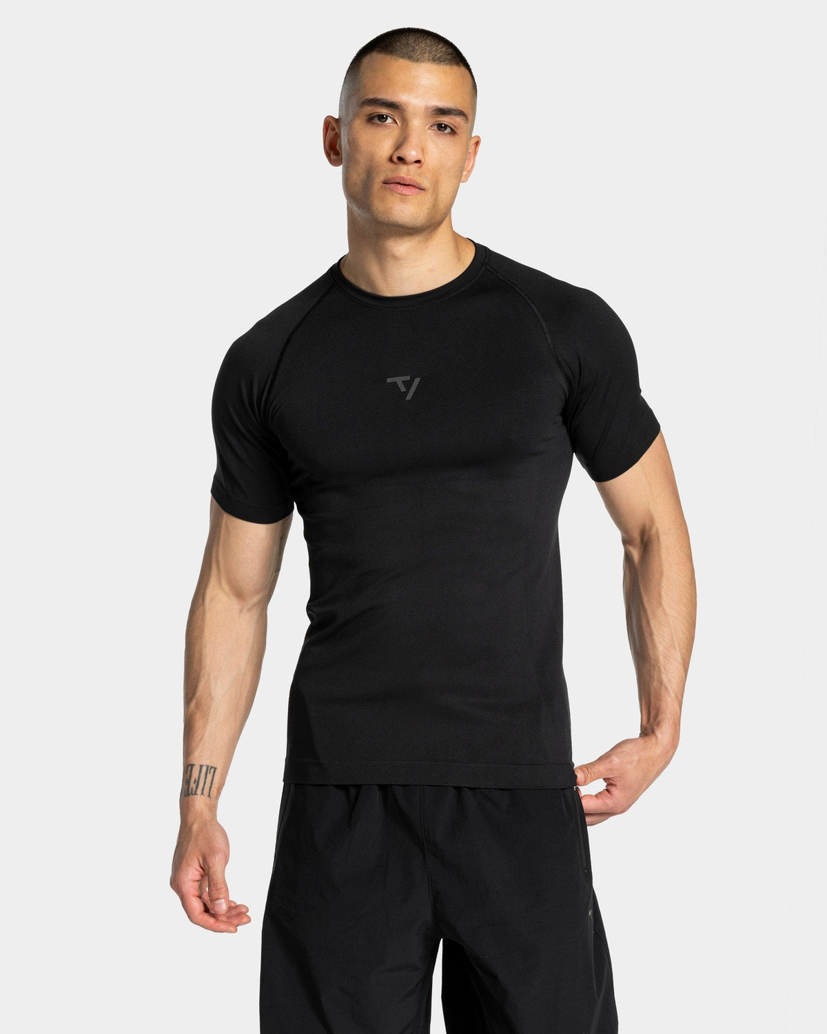 T-shirt Workout sans coutures « noir/anthracite »