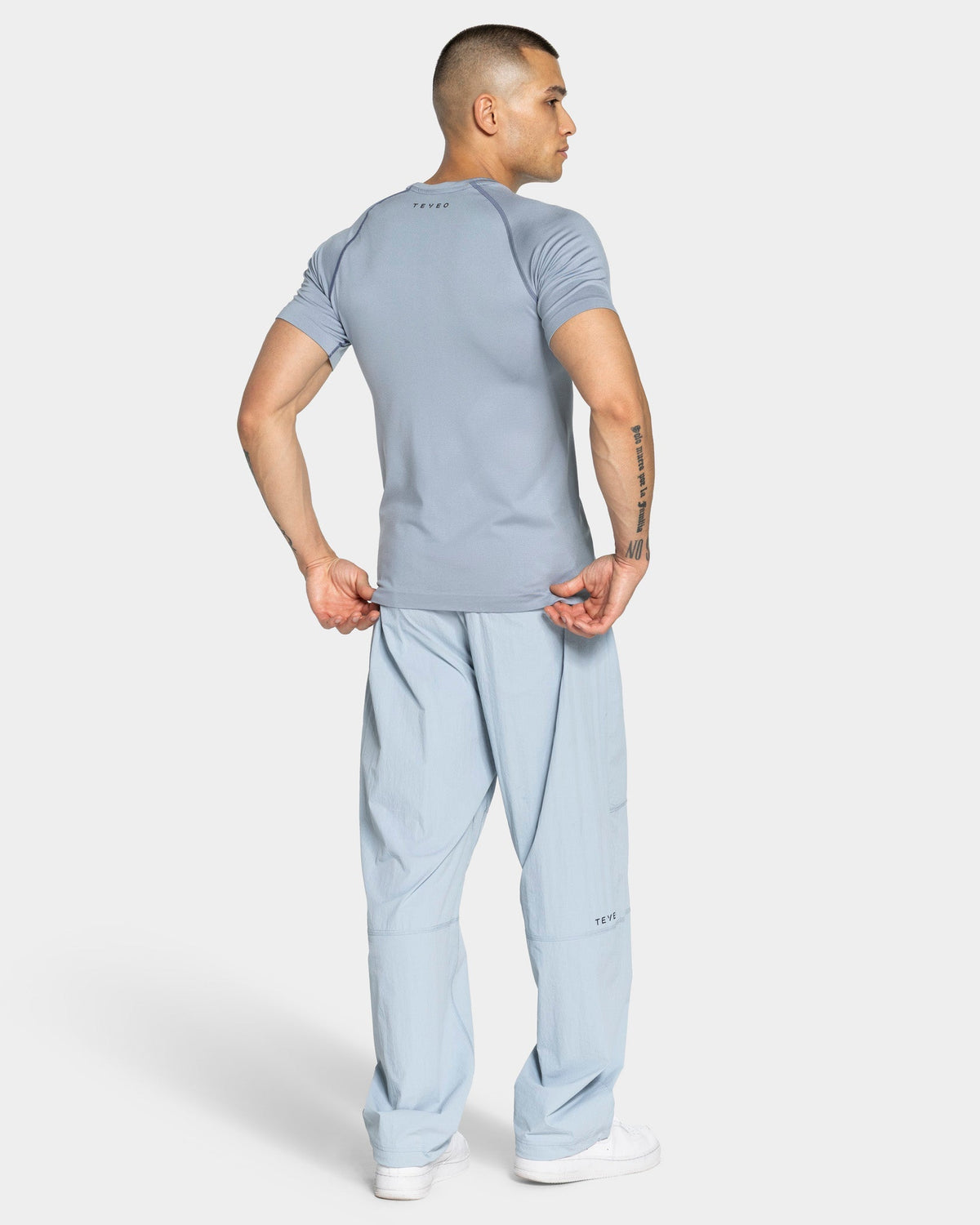 T-shirt Workout sans coutures « bleu acier »