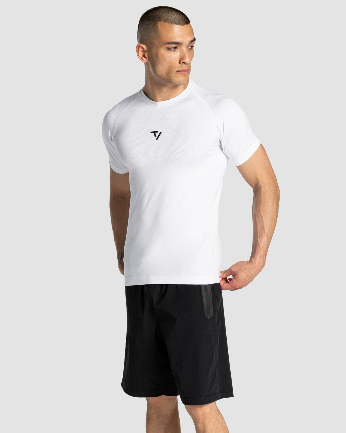 T-shirt Workout sans coutures « blanc »