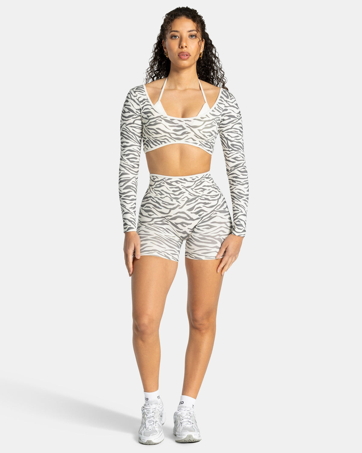 Short Sculpt Scrunch Contrastline « zèbre blanc cassé »