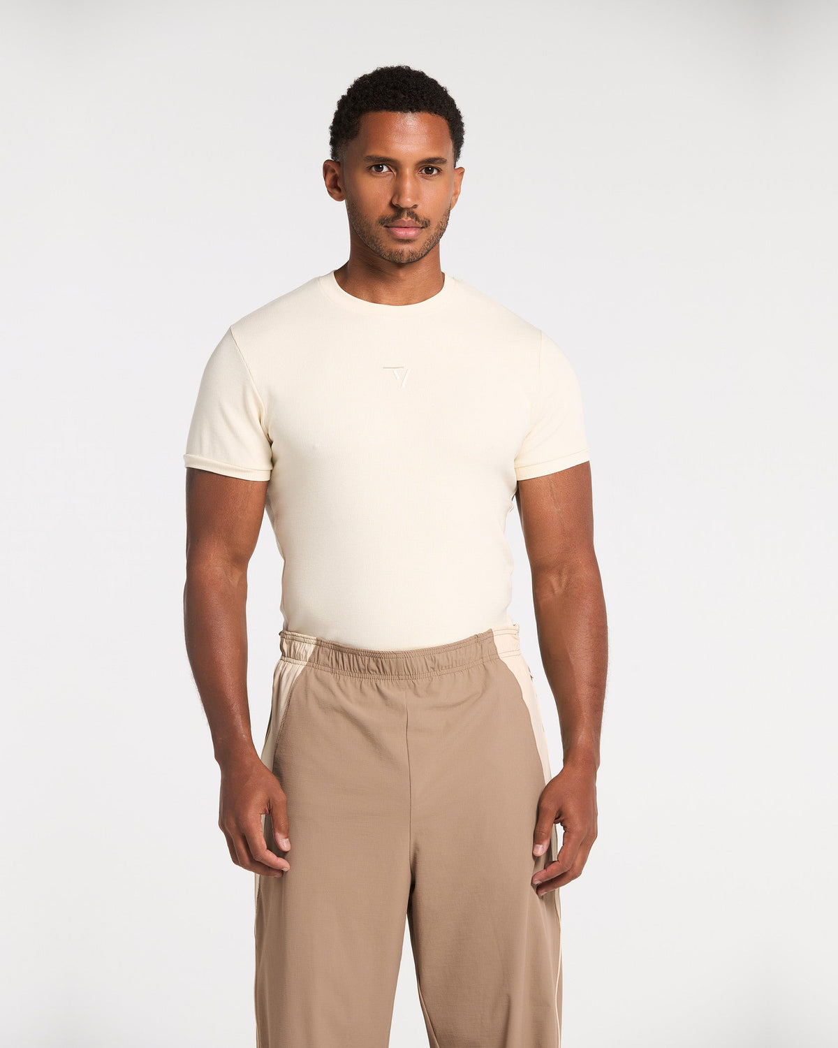 T-shirt côtelé Workout « Off White »