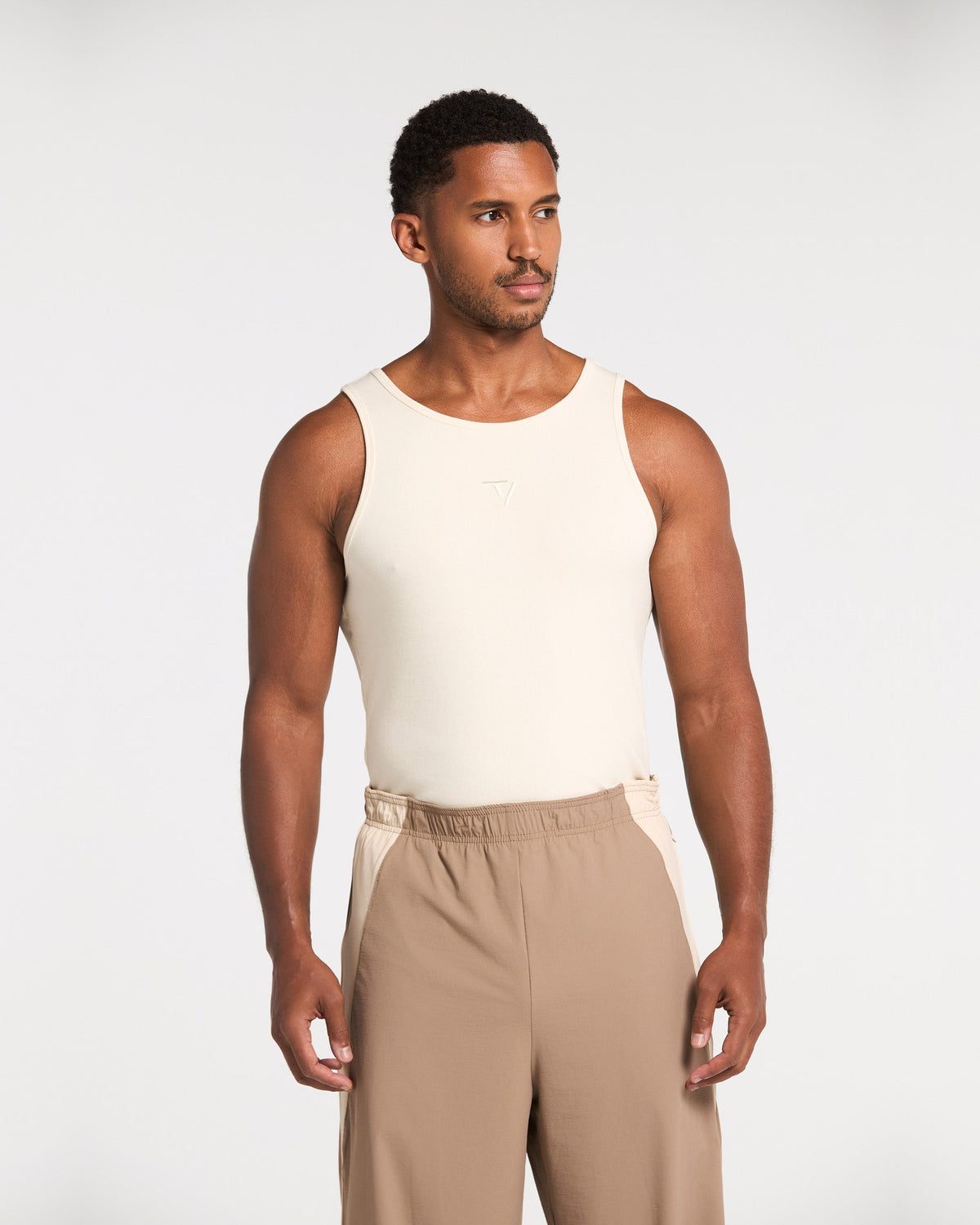 Débardeur côtelé Workout « Off White »
